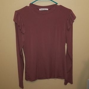 Ruffled shoulder blouse